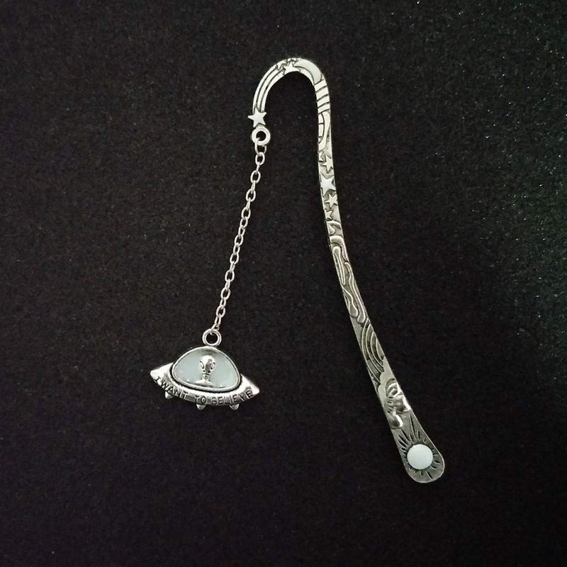 Mshion Metal Bookmarks with Chain,Unique Glow in The Dark Bookmark,Inspirational Book Markers for Book Lovers Delicate Gifts - Image 3